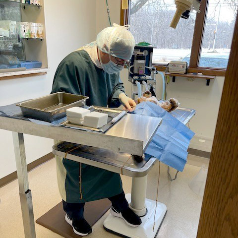 Dr. Flickinger in surgery